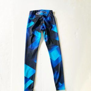 Athlete Chaturanga Blue Geometric leggings XXS